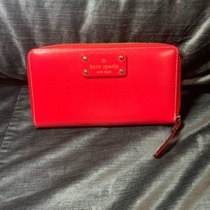 EUC Red Kate Spade Wallet